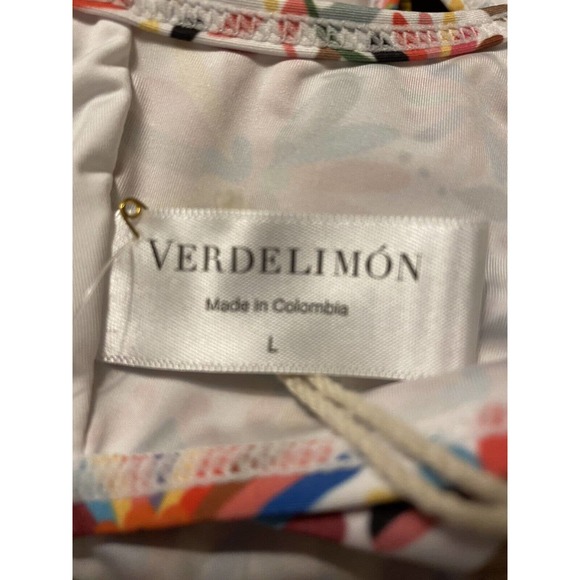 NWT Verdelimon Womens TAPIZ Izamal‎ Printed Bikini Top Size Large Adjustable - Picture 11 of 12